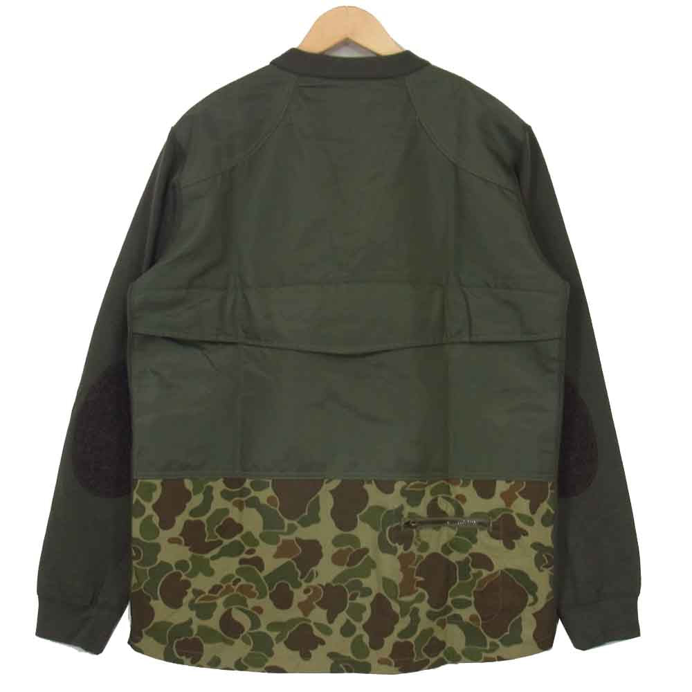 JUNYA WATANABE COMME des GARCONS ジュンヤワタナベコムデギャルソン WF-T022 AD2020 UTILITY CARDIGAN ユーティリティ ナイロン カモフラ ドッキング カーディガン カーキ系 L【美品】【中古】