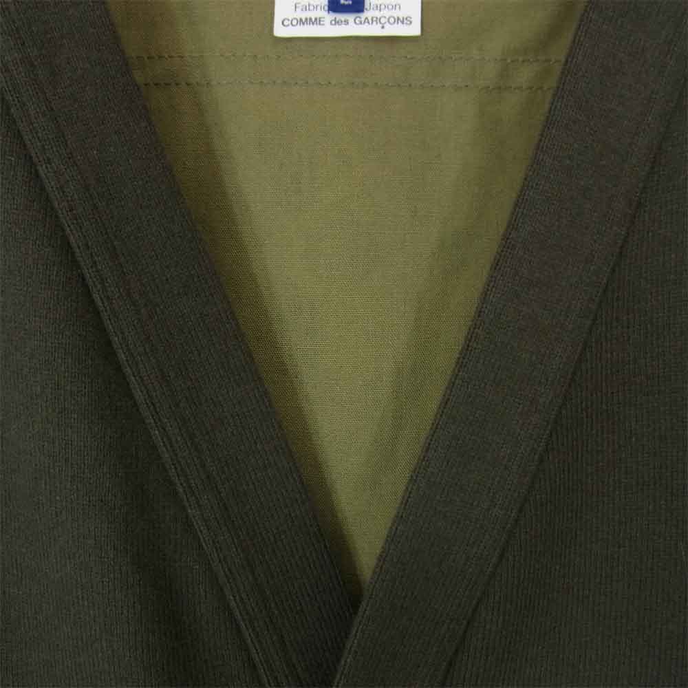 JUNYA WATANABE COMME des GARCONS ジュンヤワタナベコムデギャルソン WF-T022 AD2020 UTILITY CARDIGAN ユーティリティ ナイロン カモフラ ドッキング カーディガン カーキ系 L【美品】【中古】
