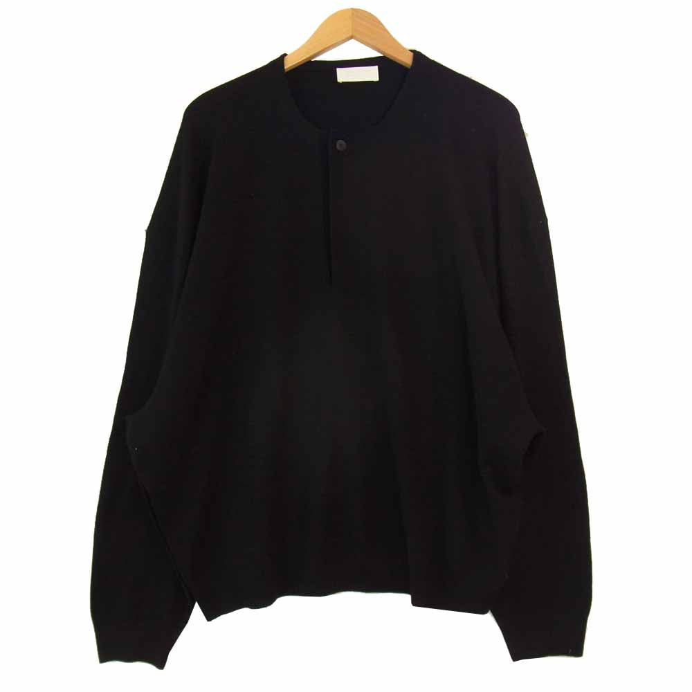 FEAR OF GOD フィアオブゴッド FZVG60 × ZEGNA BUTTON DETAIL CREW KNIT クルーニット ブラック系 52【中古】