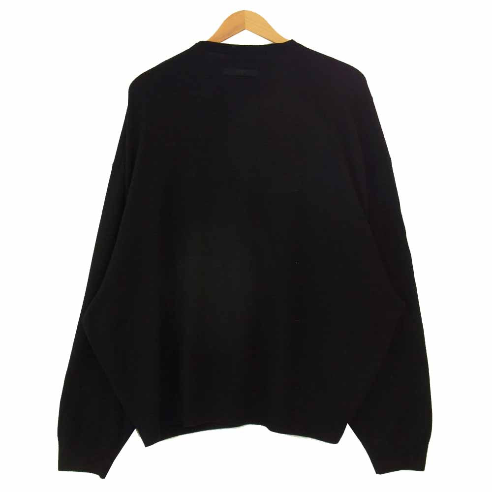 FEAR OF GOD フィアオブゴッド FZVG60 × ZEGNA BUTTON DETAIL CREW KNIT クルーニット ブラック系 52【中古】
