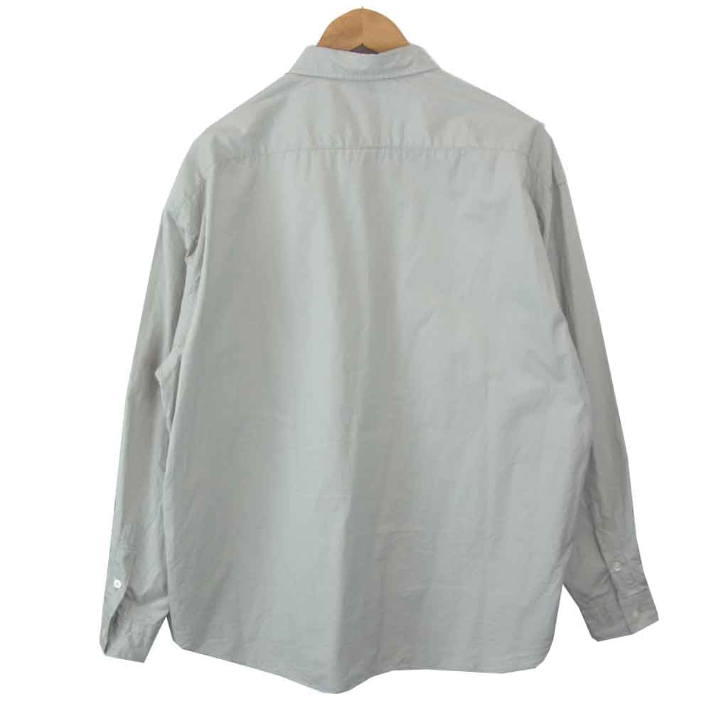 PORTER CLASSIC ポータークラシック ROLL UP SHIRT SHIJIRA STRIPE ロールアップ シジラ ストライプ シャツ グレー系 XL【中古】