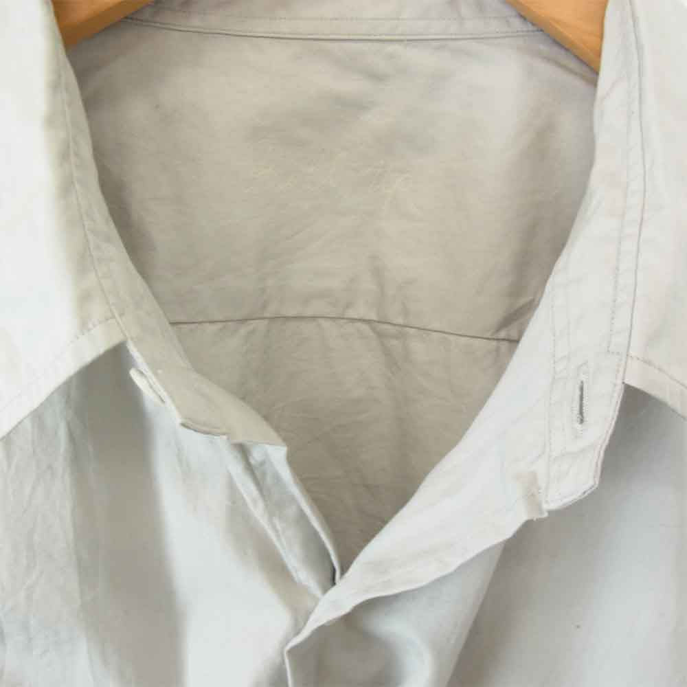 PORTER CLASSIC ポータークラシック ROLL UP SHIRT SHIJIRA STRIPE ロールアップ シジラ ストライプ シャツ グレー系 XL【中古】