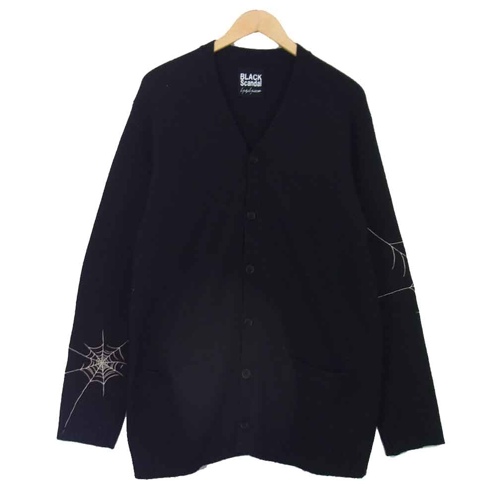 Yohji Yamamoto ヨウジヤマモト HV-K77-189 POUR HOMME プールオム BLACK Scandal ブラックスキャンダル スパイダー ニット カーディガン ブラック系 3【中古】