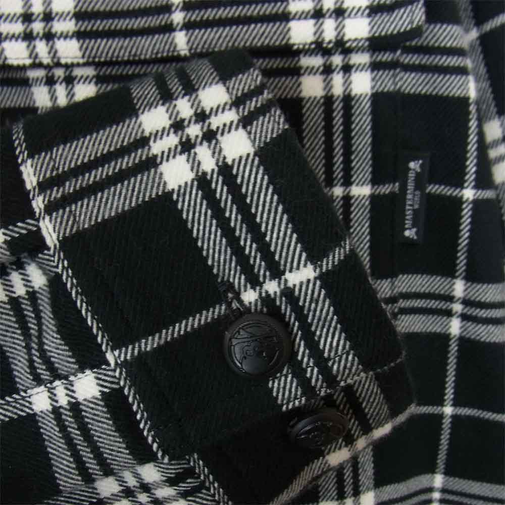 mastermind JAPAN マスターマインドジャパン 20AW MW20S05-SH005-007 hooded checked cotton shirt コットン シャツ ブラック系 S【中古】
