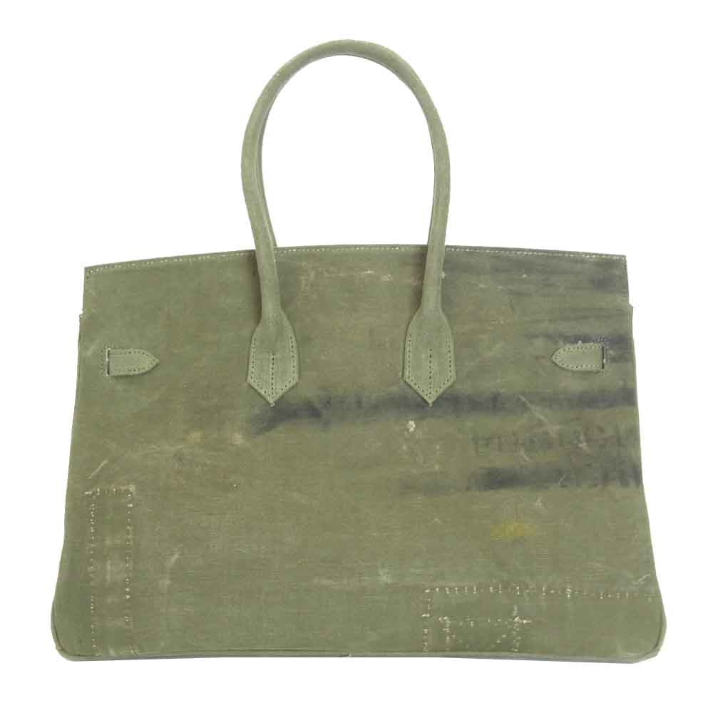 レディメイド Travel Bag M トラベルバッグ バーキン型40 ハンドバッグ グリーン系 横幅約42cm【極上美品】【中古】