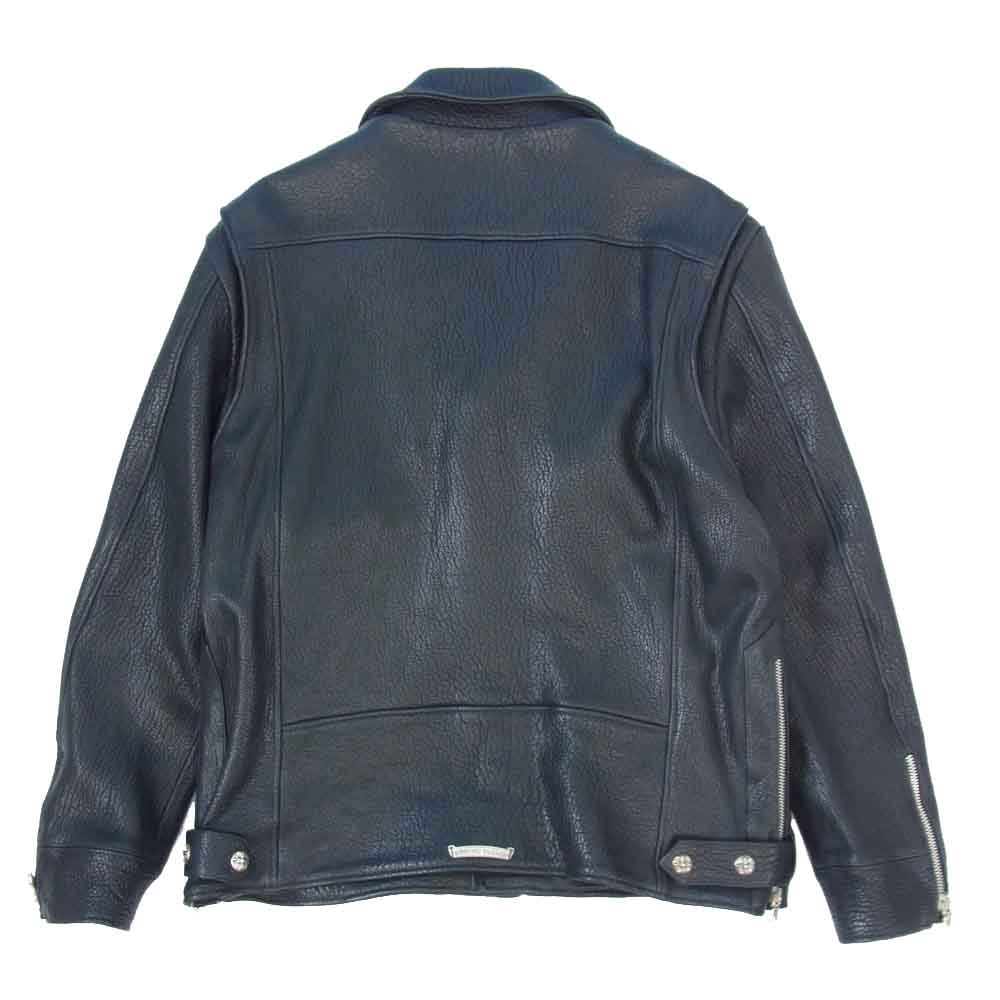 CHROME HEARTS クロムハーツ（原本無） SLUFF LTHR VJ ダガー ジップ ダブル ライダース ジャケット ブラック系 XL【美品】【中古】