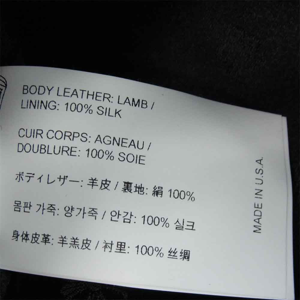 CHROME HEARTS クロムハーツ（原本無） SLUFF LTHR VJ ダガー ジップ ダブル ライダース ジャケット ブラック系 XL【美品】【中古】