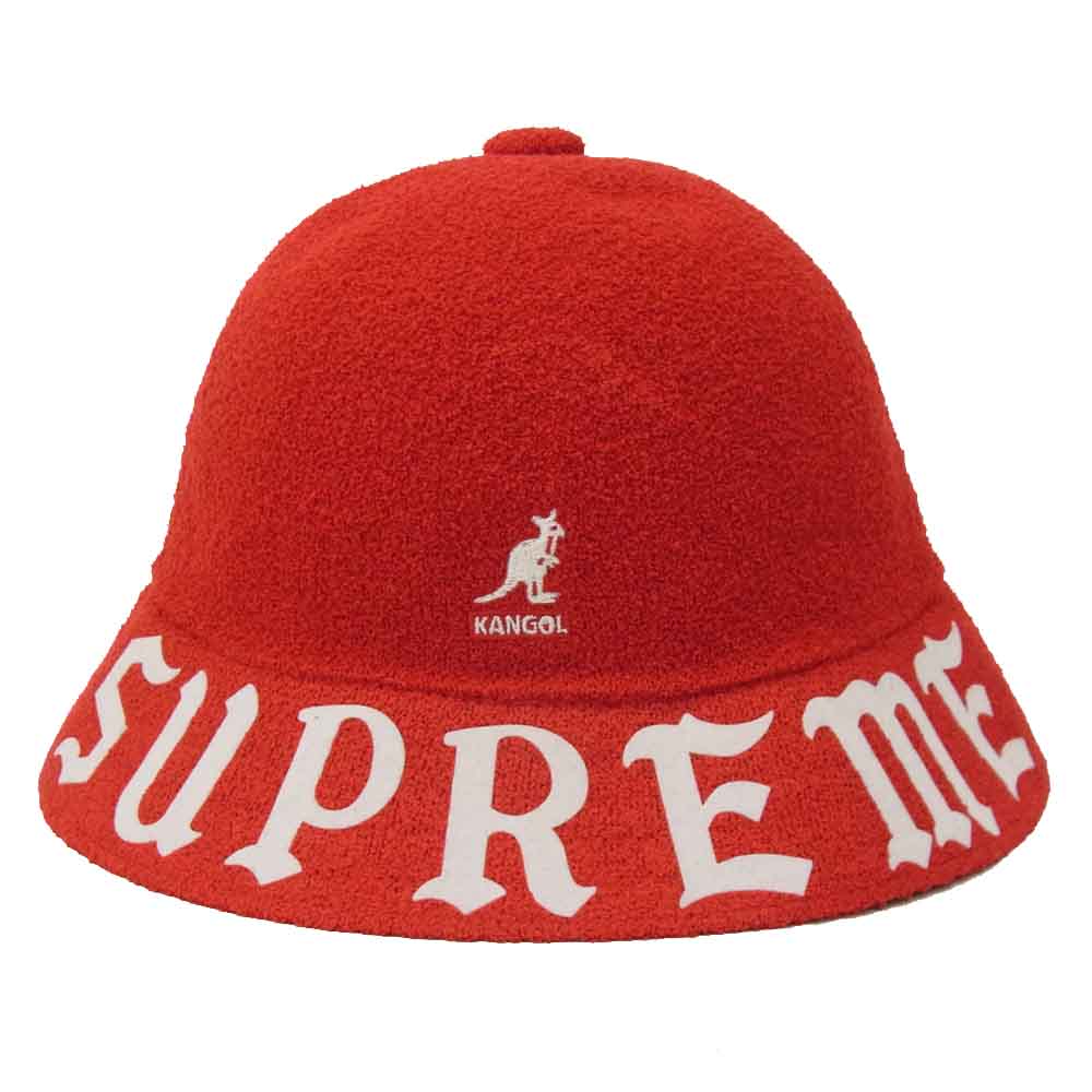 Supreme シュプリーム 20SS H50SS20 ｘ KANGOL カンゴール BERMUDA CASUAL HAT バルミューダ カジュアル ハット レッド系 ホワイト系 L【新古品】【未使用】【中古】