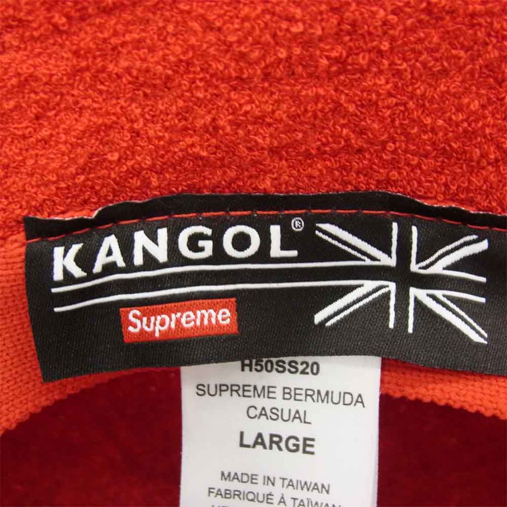 Supreme シュプリーム 20SS H50SS20 ｘ KANGOL カンゴール BERMUDA CASUAL HAT バルミューダ カジュアル ハット レッド系 ホワイト系 L【新古品】【未使用】【中古】