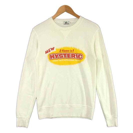 HYSTERIC GLAMOUR ヒステリックグラマー 0253CS01 Logo Sweat ロゴ スウェット オフホワイト系 S【中古】