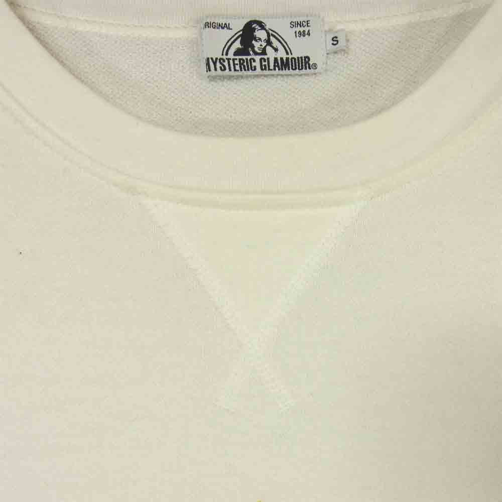 HYSTERIC GLAMOUR ヒステリックグラマー 0253CS01 Logo Sweat ロゴ スウェット オフホワイト系 S【中古】