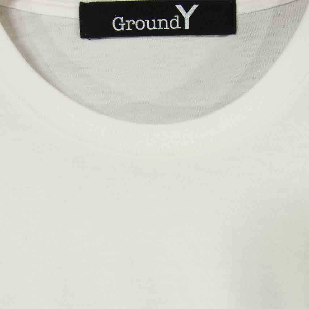 Yohji Yamamoto ヨウジヤマモト GD-T31-070 グラフィック ロゴ プリント 半袖 Tシャツ ホワイト系 1【美品】【中古】