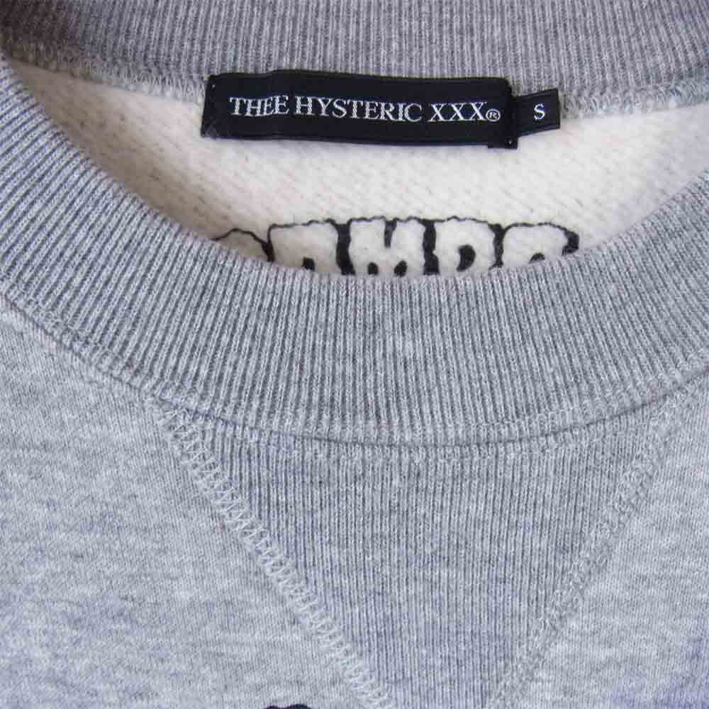 HYSTERIC GLAMOUR ヒステリックグラマー 0663CS01 CR/LIVE IN NYC pt SW クランプス プリント スウェット グレー グレー系 S【中古】