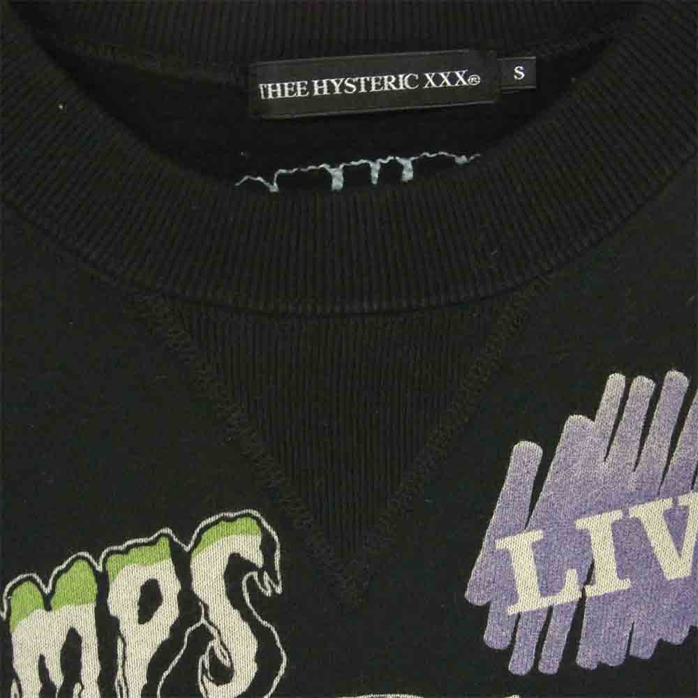 HYSTERIC GLAMOUR ヒステリックグラマー 0663CS01 CR/LIVE IN NYC pt SW クランプス プリント スウェット ブラック系 S【中古】