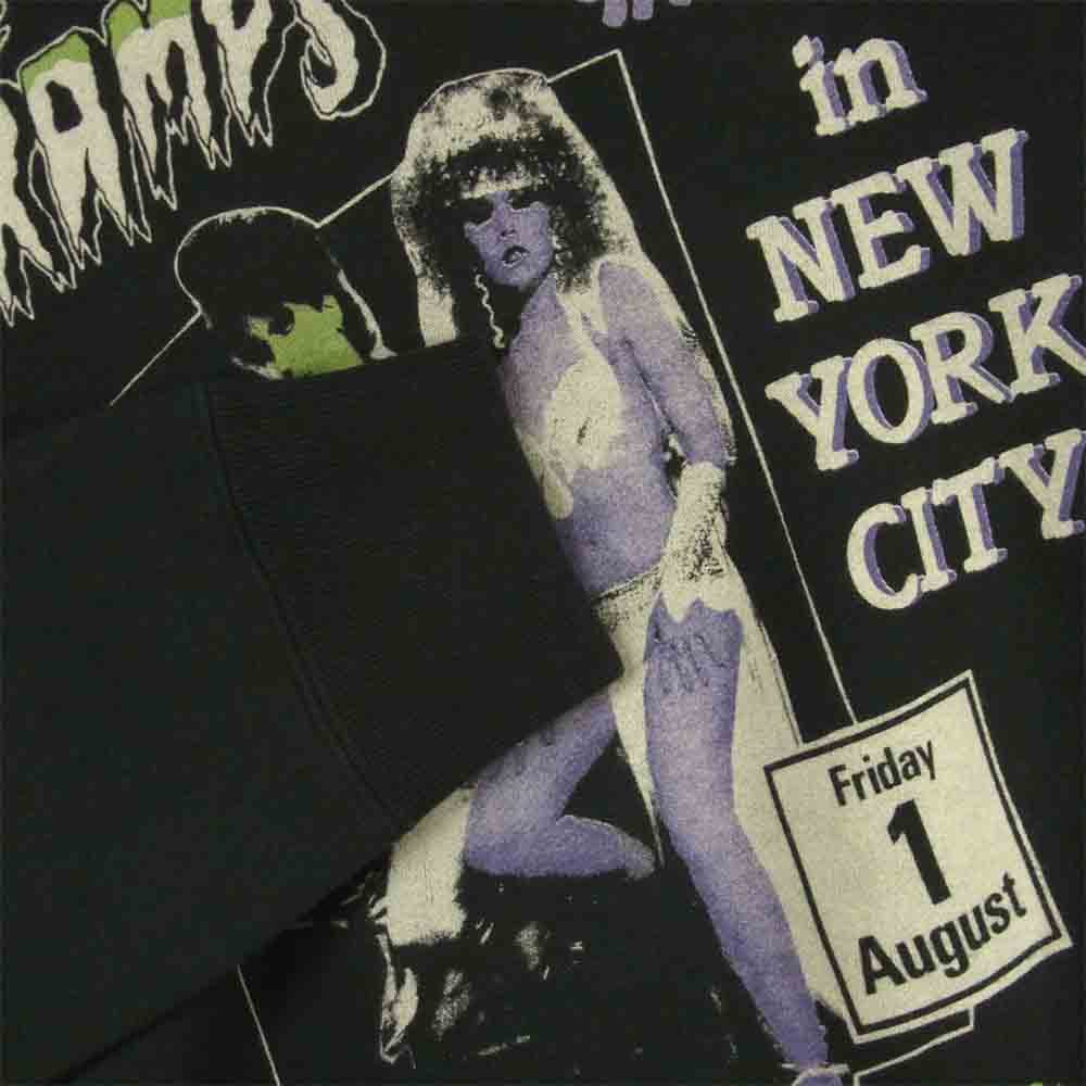 HYSTERIC GLAMOUR ヒステリックグラマー 0663CS01 CR/LIVE IN NYC pt SW クランプス プリント スウェット ブラック系 S【中古】