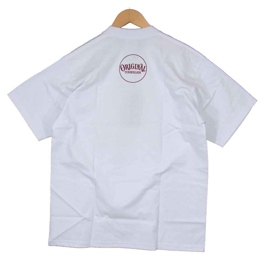 TENDERLOIN テンダーロイン T-TEE JC プリント 半袖 Tシャツ ホワイト系 L【新古品】【未使用】【中古】