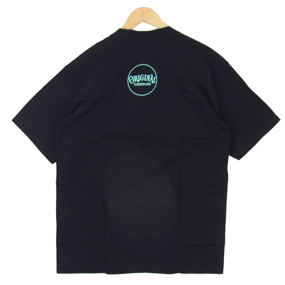 TENDERLOIN テンダーロイン T-TEE GG プリント 半袖 Tシャツ ブラック系 L【新古品】【未使用】【中古】