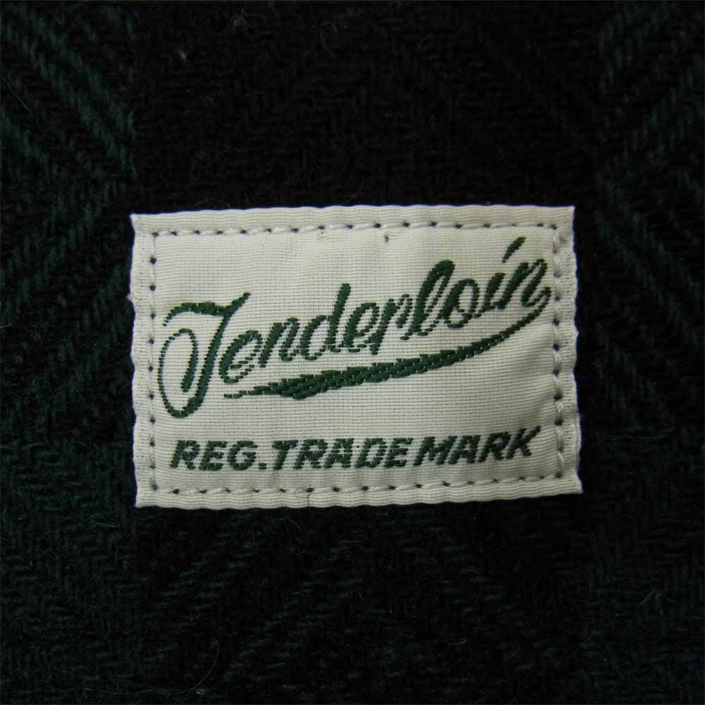 TENDERLOIN テンダーロイン T-BUFFALO CPO JKT バッファローチェック ウール ジャケット グリーン系 L【中古】