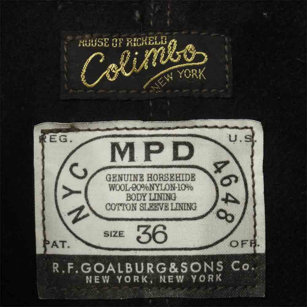 コリンボ ZT-0145 ORIGINAL STOCKMANS COAT オリジナル ストックマンズ コート ホースハイド ジャケット ブラック系 36【中古】