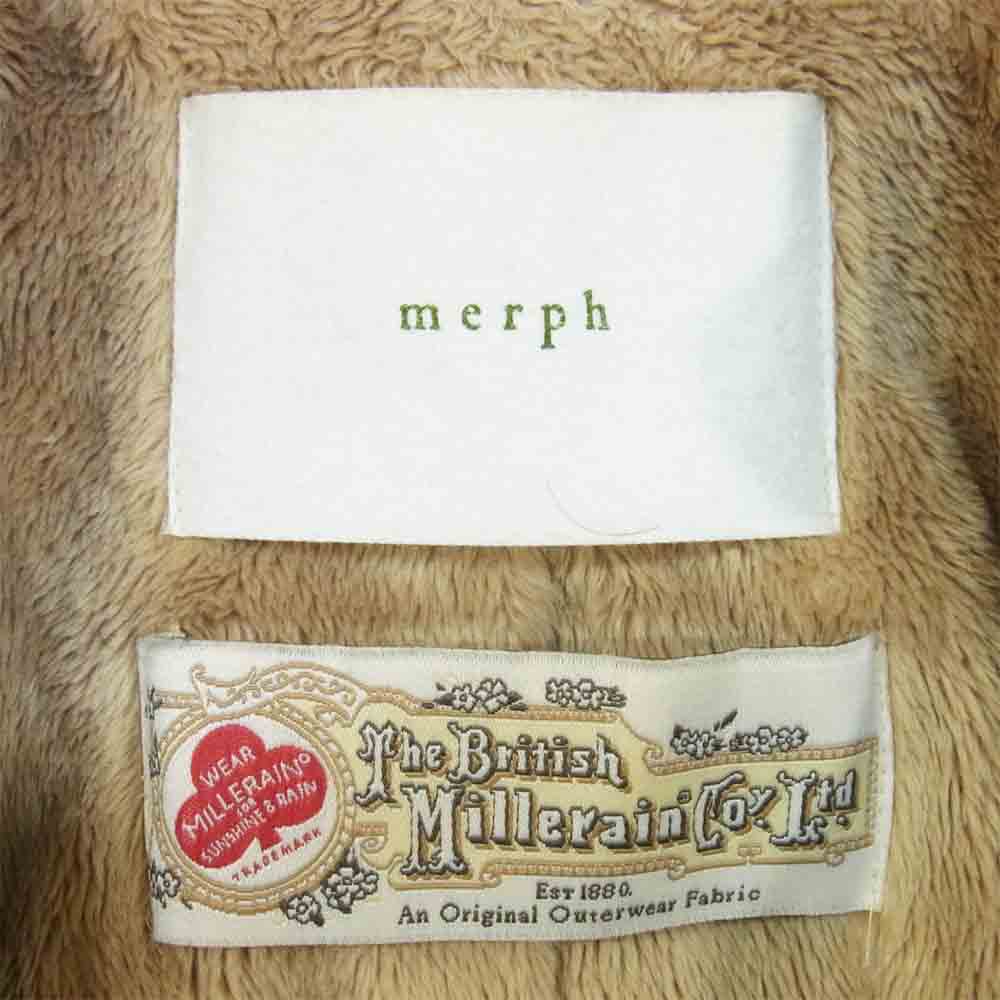 メルフ mr1069 The British Millerain 裏ボア フリース オイルドコットン ジャケット オリーブ系 3【中古】