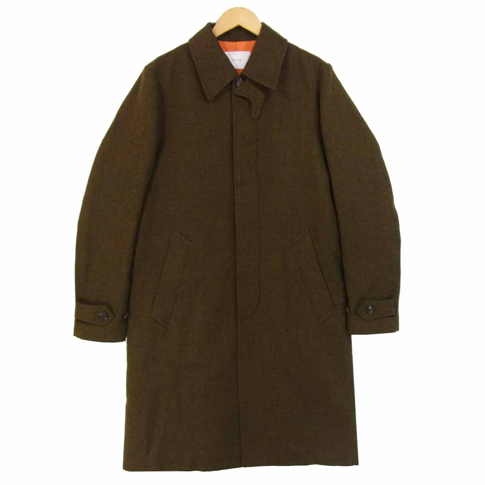 メルフ mr1120 highlander ハイランダー メランジ ウール コート オリーブ系 3【中古】