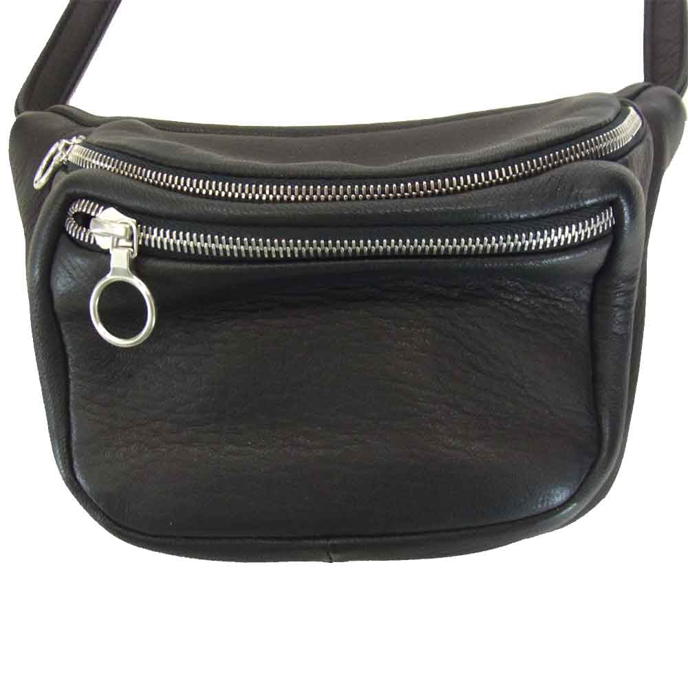 アエタ DA11 レザー ショルダー バッグ ポーチ LEATHER SHOULDER POUCH  ブラック系【新古品】【未使用】【中古】