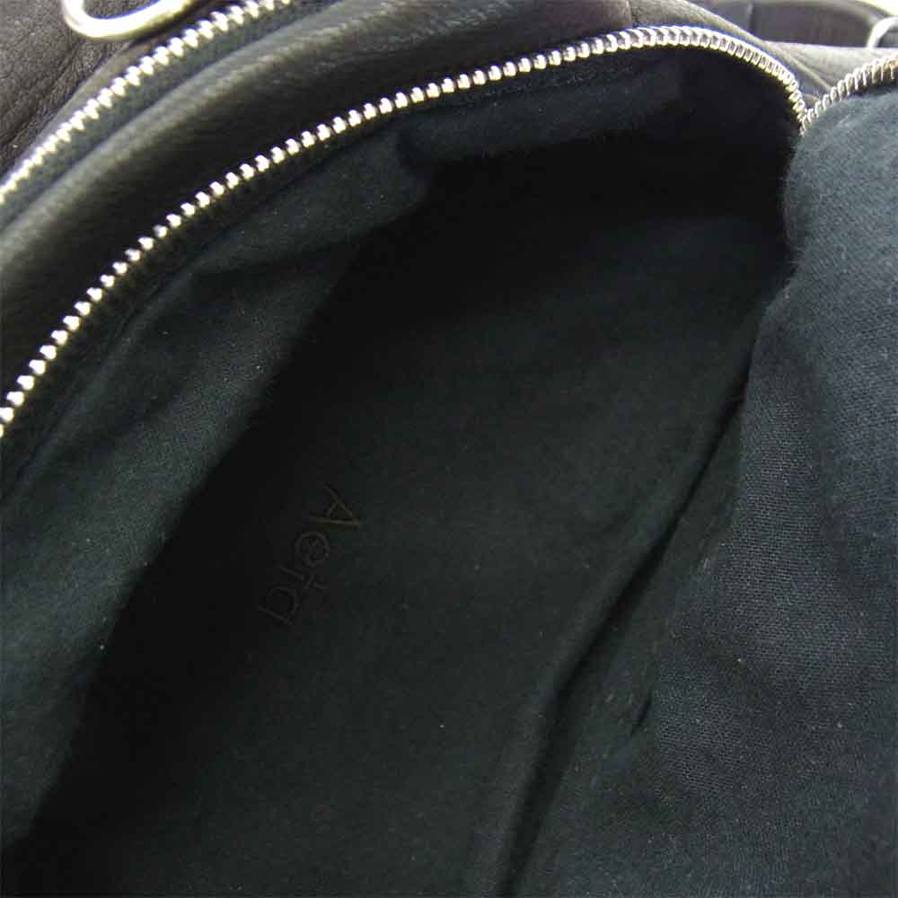 アエタ DA11 レザー ショルダー バッグ ポーチ LEATHER SHOULDER POUCH  ブラック系【新古品】【未使用】【中古】