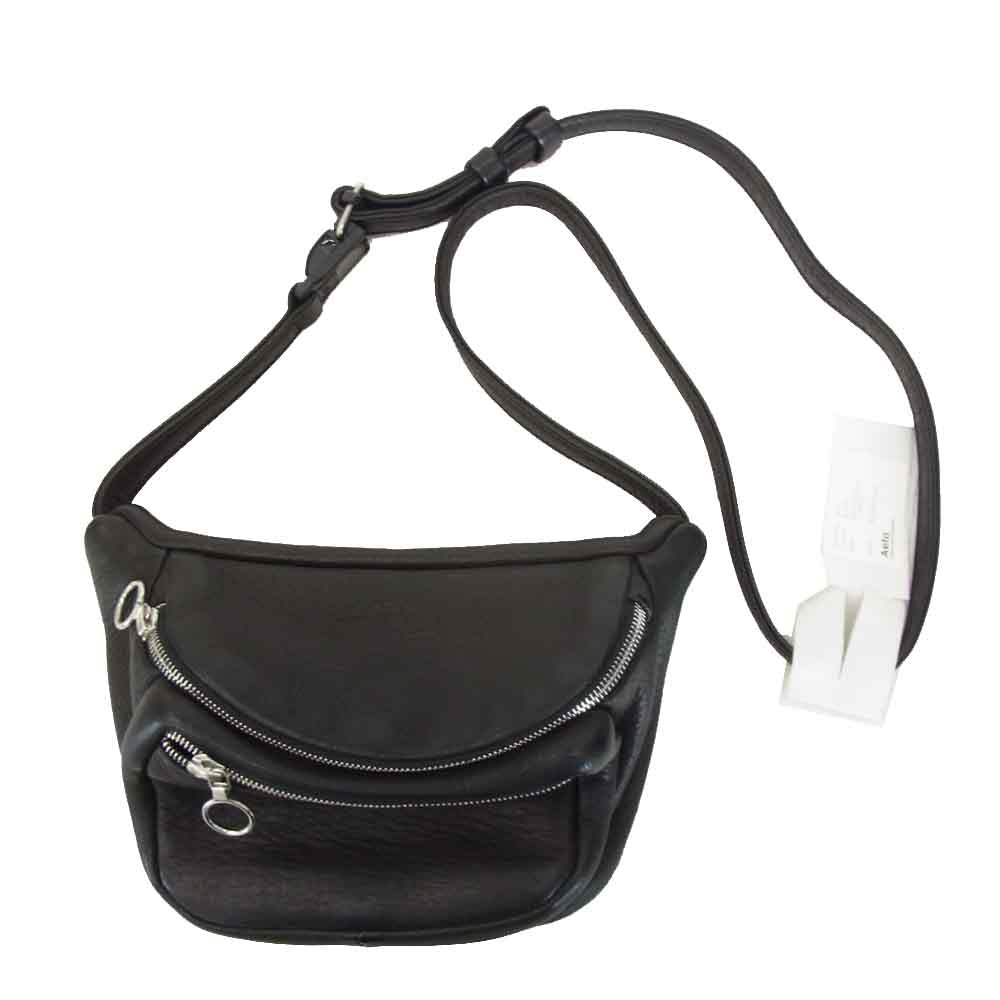 アエタ DA11 レザー ショルダー バッグ ポーチ LEATHER SHOULDER POUCH  ブラック系【新古品】【未使用】【中古】