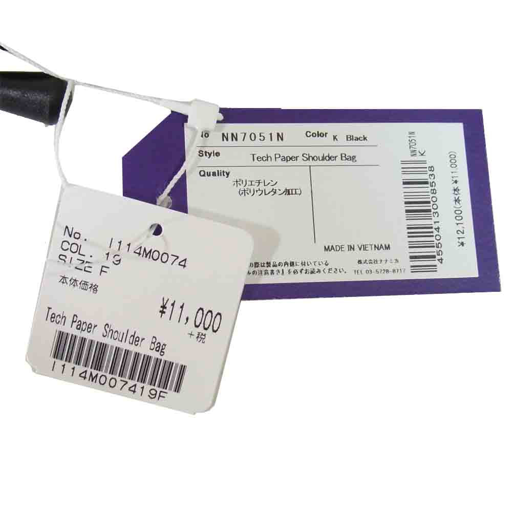THE NORTH FACE ノースフェイス NN7501N 国内正規品 PURPLE RABEL パープルレーベル Tech Paper Sholder Bag テック ペーパー ショルダーバッグ ブラック系【新古品】【未使用】【中古】
