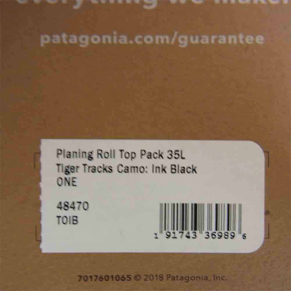 patagonia パタゴニア Planing Roll Top Pack 35L プレーニング ロールトップ パック チャコール系【新古品】【未使用】【中古】