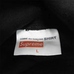 Supreme シュプリーム 18AW × CDG SHIRT コムデギャルソン シャツ Split Box Logo Hooded Sweatshirt  ブラック系 L【美品】【中古】