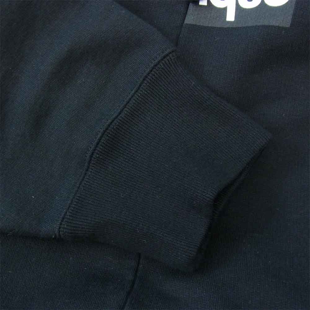 Supreme シュプリーム 18AW × CDG SHIRT コムデギャルソン シャツ Split Box Logo Hooded Sweatshirt  ブラック系 L【美品】【中古】