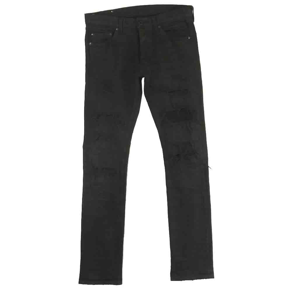 イサムカタヤマ バックラッシュ 1356-01C クラッシュ ストレッチ パンツ ボタンフライ ブラウン系 M【中古】