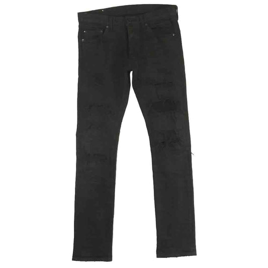 イサムカタヤマ バックラッシュ 1356-01C クラッシュ ストレッチ パンツ ボタンフライ ブラウン系 M【中古】