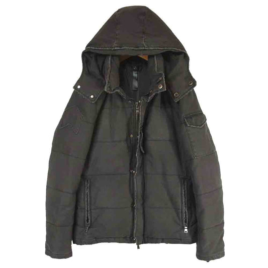 wjk ダブルジェイケイ ミリタリー ダウン パーカー ジャケット military down parka jacket 日本製 グレー系 M【中古】