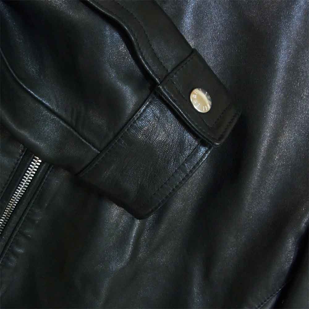 エンメティー GIAPPONE-074 JURI GOAT SKIN SUEDE ユーリ ゴート スキン シングル ライダース ジャケット ブラック系 44【美品】【中古】