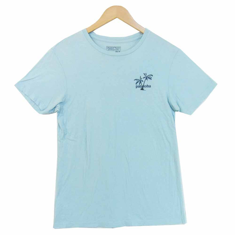 patagonia パタゴニア 38841 Pataloha Tシャツ 半袖 プリント USA製 ライトブルー系 S【中古】