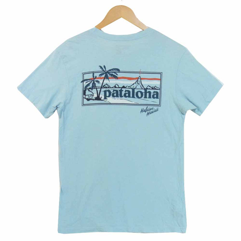patagonia パタゴニア 38841 Pataloha Tシャツ 半袖 プリント USA製 ライトブルー系 S【中古】