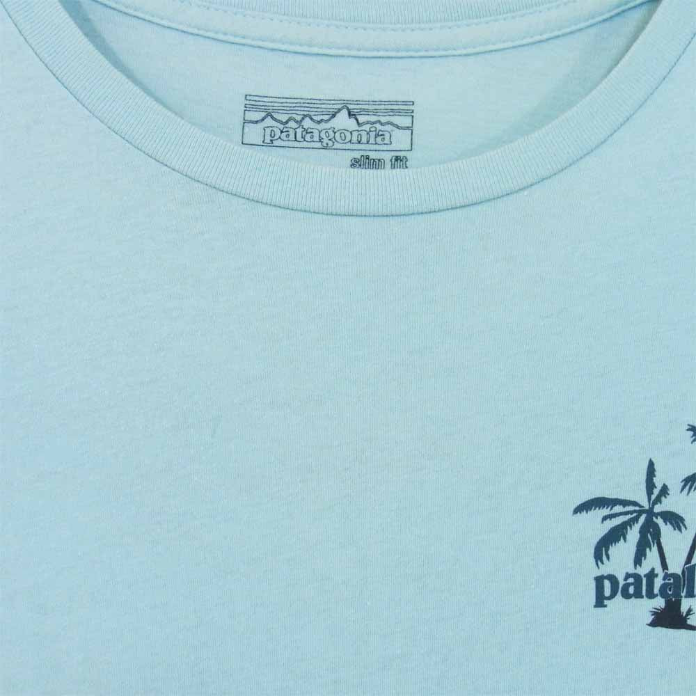 patagonia パタゴニア 38841 Pataloha Tシャツ 半袖 プリント USA製 ライトブルー系 S【中古】