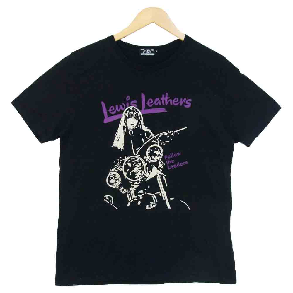 HYSTERIC GLAMOUR ヒステリックグラマー × Lewis Leather ルイスレザー Tシャツ ブラック系 M【中古】
