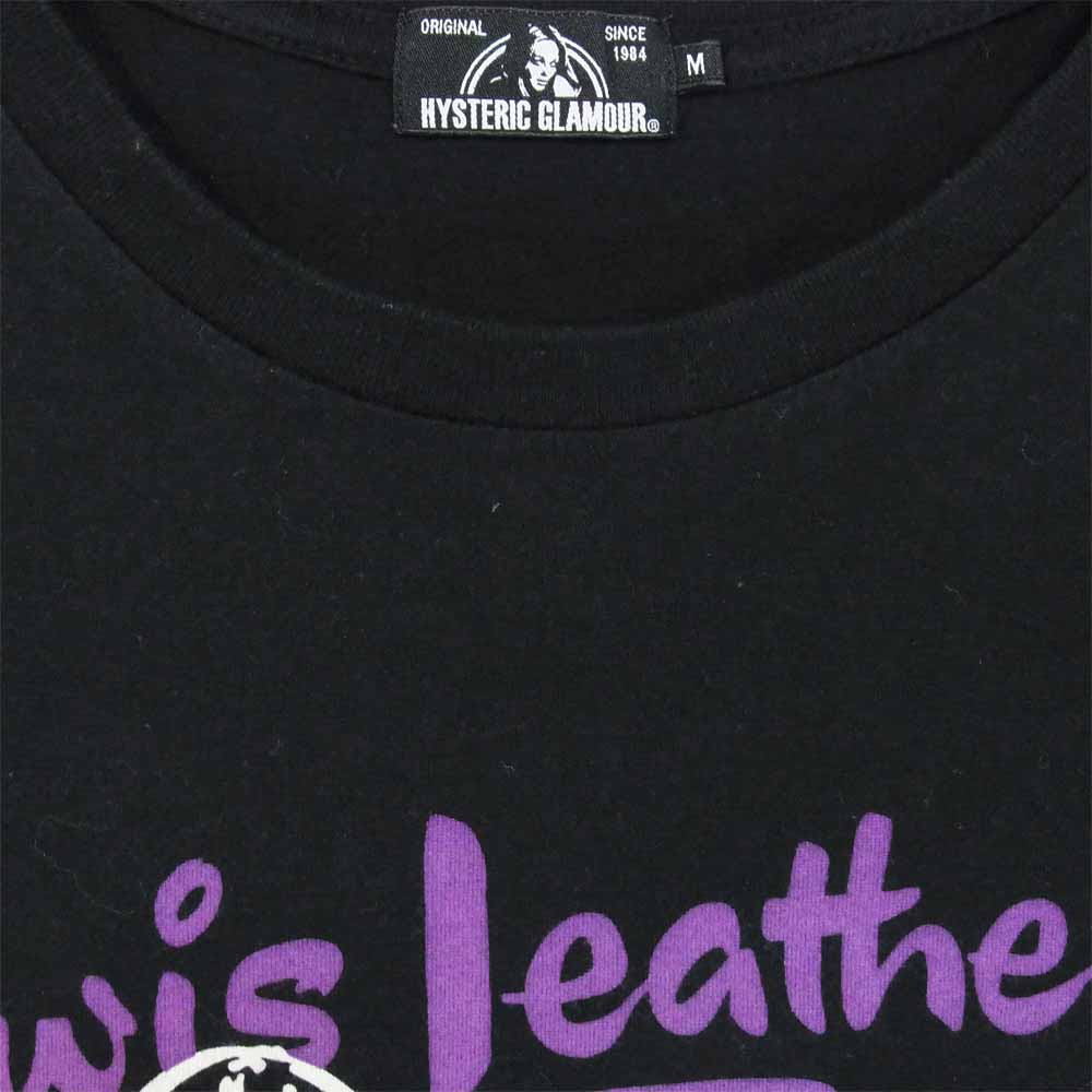 HYSTERIC GLAMOUR ヒステリックグラマー × Lewis Leather ルイスレザー Tシャツ ブラック系 M【中古】