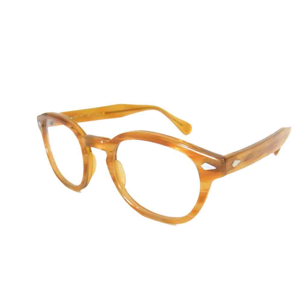 モスコット LEMTOSH レムトッシュ クリップオン付属 ライトブラウン系 49□24-145【極上美品】【中古】