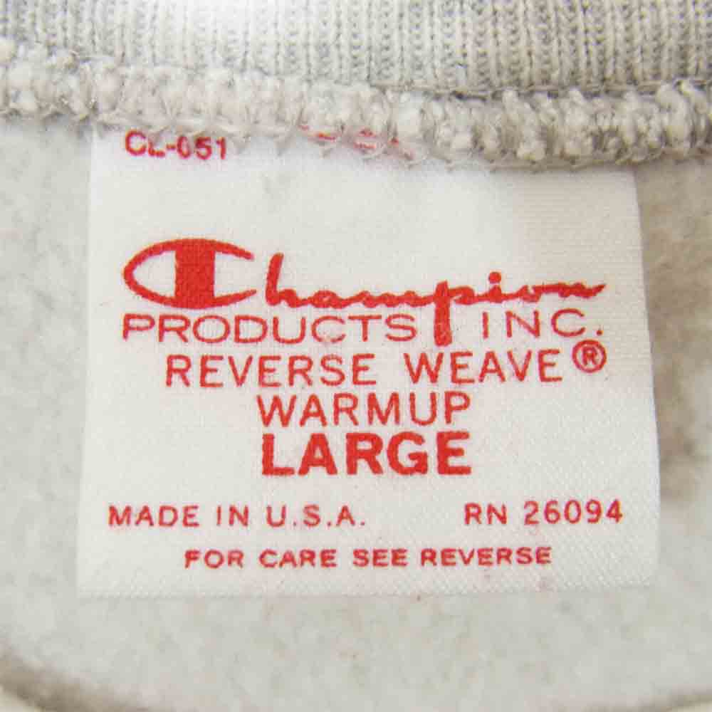 Champion チャンピオン USA製 Reverse Weave リバースウィーブ 赤単 復刻 スウェット グレー系 L【中古】