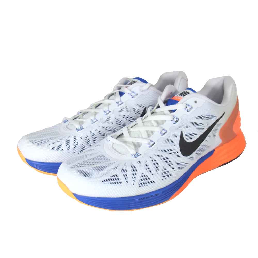 NIKE ナイキ 654433-101 LUNARGLIDE 6 ルナグライド ホワイト系 27.5cm【極上美品】【中古】