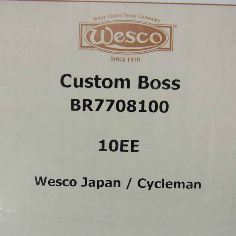WESCO ウエスコ BR7708100 Custom Boss カスタム ボス スエード エンジニア ブーツ ブラウン系 10EE【中古】