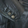 CHROME HEARTS クロムハーツ（原本無） クロスボール ボタン レザー テーラードジャケット ブラック系 S【中古】