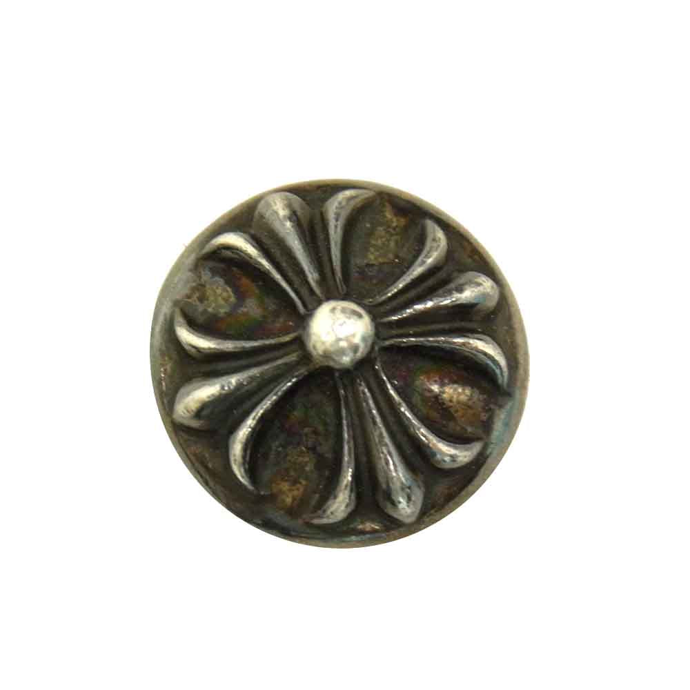 CHROME HEARTS クロムハーツ（原本無） クロスボール ボタン レザー テーラードジャケット ブラック系 S【中古】