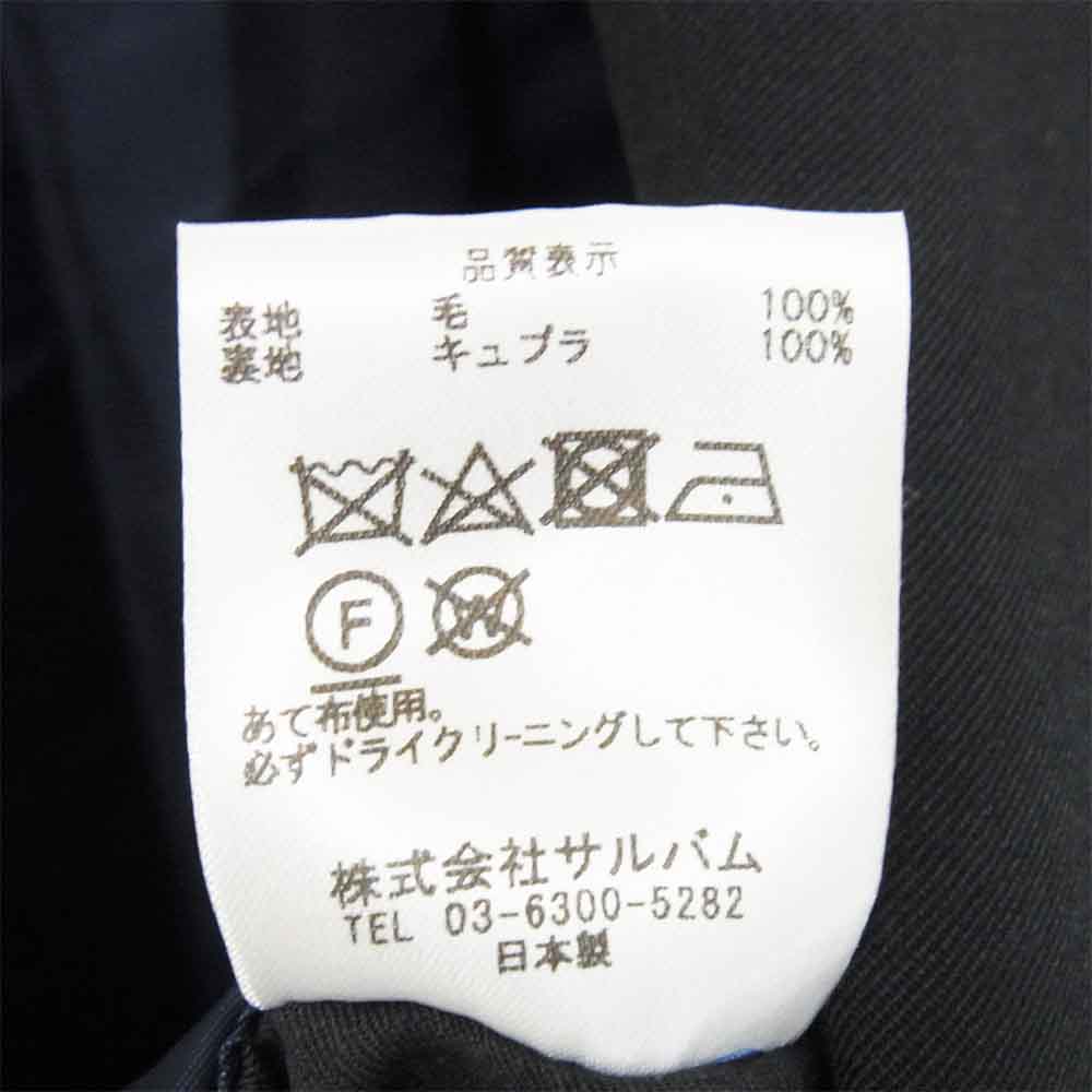 サルバム 20AW SM-CO1-100 Gabardine over coat ウールギャバジン アシンメトリー オーバーコート ブラック系 M【中古】