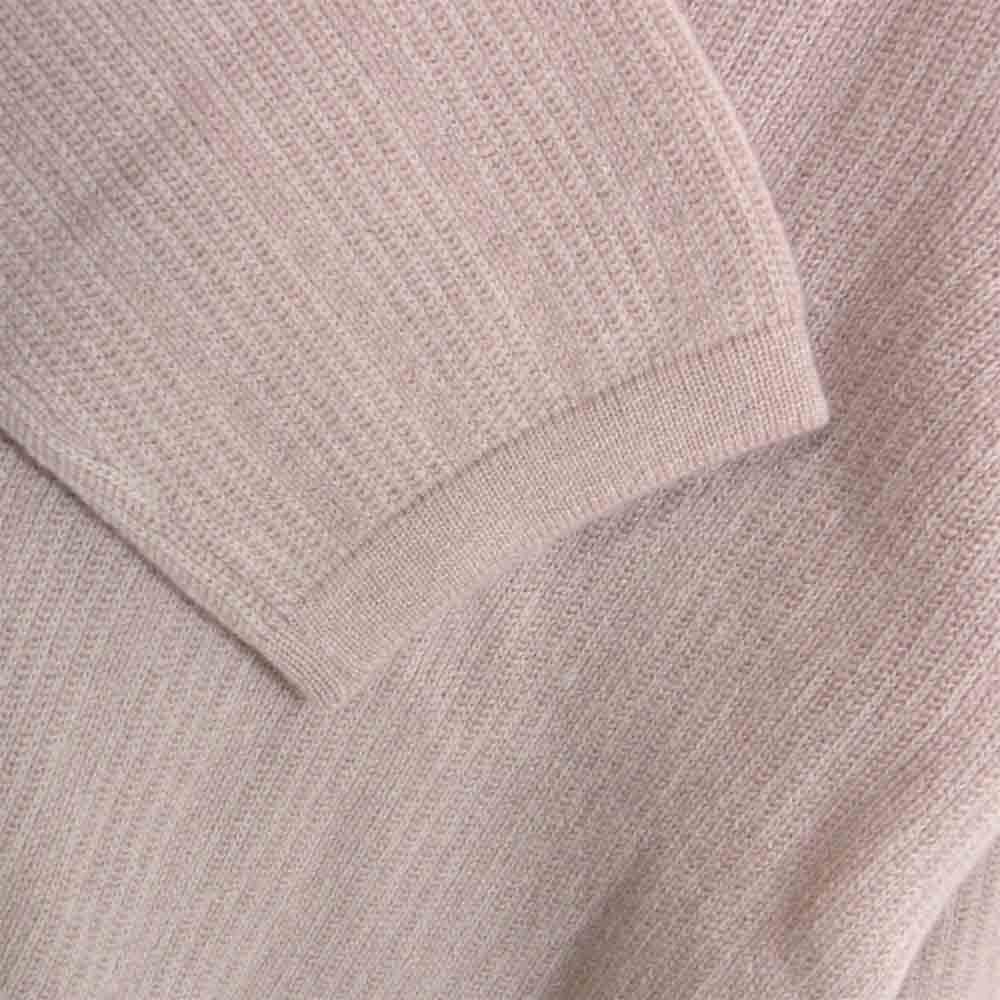 コーヘン 30-204-005 CASHMERE STRIPE KNIT SHIRT カシミヤ100％ ストライプ ニット シャツ 41ベージュ 3【新古品】【未使用】【中古】