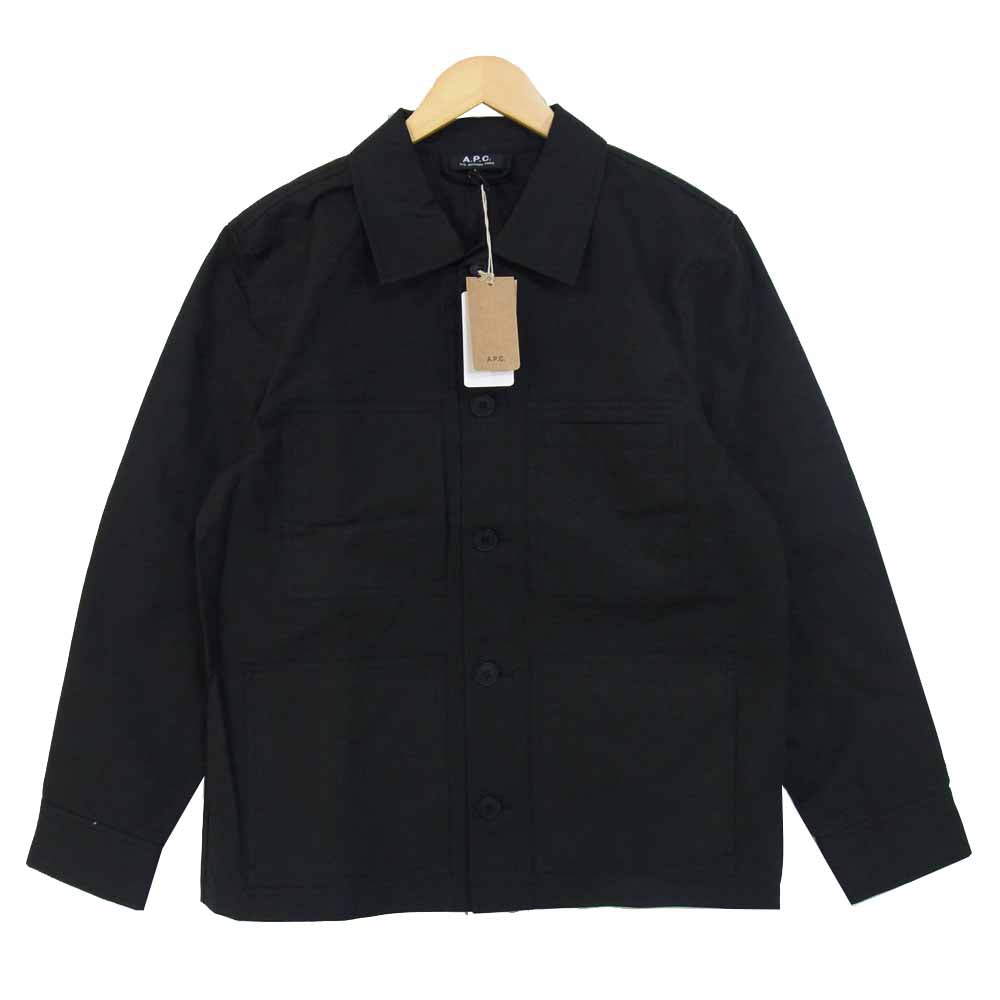 A.P.C. アーペーセー 24205-30322 コットン カバーオール ワーク ジャケット ブラック系 L【新古品】【未使用】【中古】